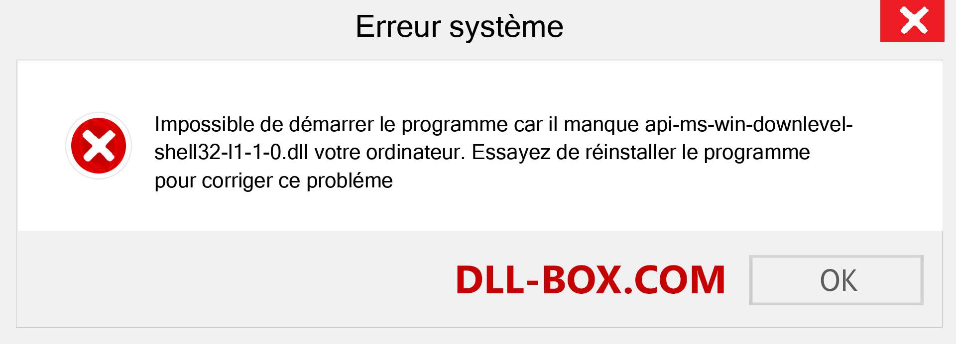 Le fichier api-ms-win-downlevel-shell32-l1-1-0.dll est manquant ?. Télécharger pour Windows 7, 8, 10 - Correction de l'erreur manquante api-ms-win-downlevel-shell32-l1-1-0 dll sur Windows, photos, images